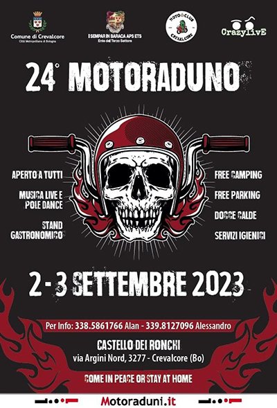 Locandina evento 24° MOTORADUNO MOTOCLUB CREVALCORE