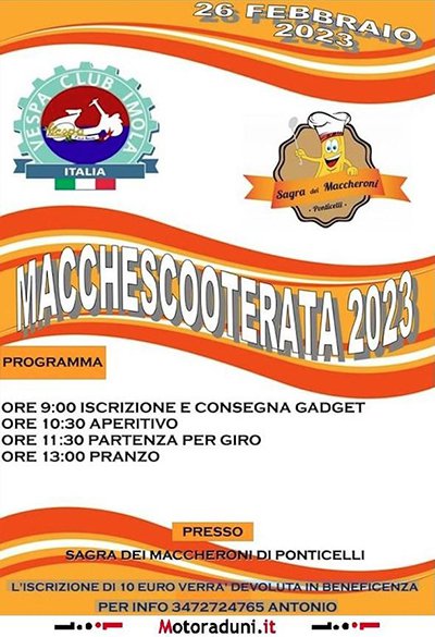 Locandina evento MACCHESCOOTERATA 2023