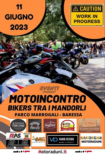 Locandina evento MOTOINCONTRO BIKERS TRA I MANDORLI