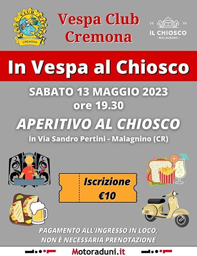 Locandina evento IN VESPA AL CHIOSCO