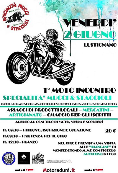 Locandina evento 1° MOTO INCONTRO SPECIALITA' MUCCI & STACCIOLI