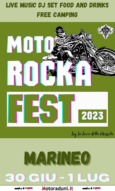 Locandina evento MOTO ROCKA FEST 2023