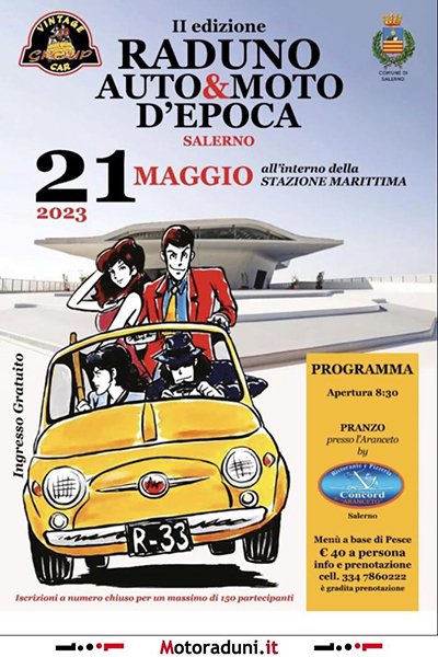 Locandina evento II° RADUNO AUTO & MOTO D'EPOCA SALERNO