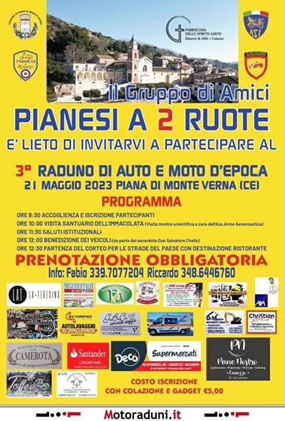 Locandina evento 3° RADUNO DI AUTO E MOTO D'EPOCA