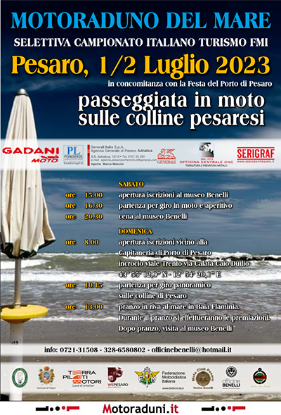 Locandina evento MOTORADUNO DEL MARE