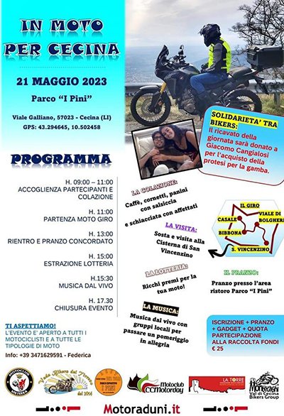Locandina evento IN MOTO PER CECINA