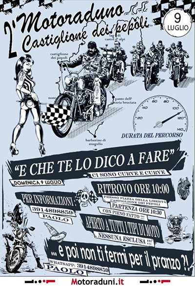 Locandina evento 2° MOTORADUNO CASTIGLIONE DEI PEPOLI
