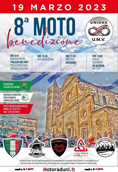 Locandina evento 8° MOTO BENEDIZIONE UNIONE MOTOCLUB U.M.V.