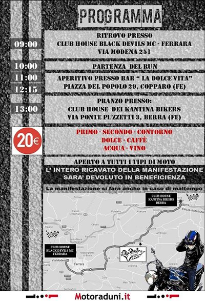 Locandina evento 15° BENEFIT RU