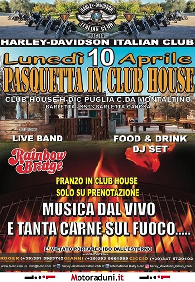 Locandina evento PASQUETTA IN CLUB HOUSE
