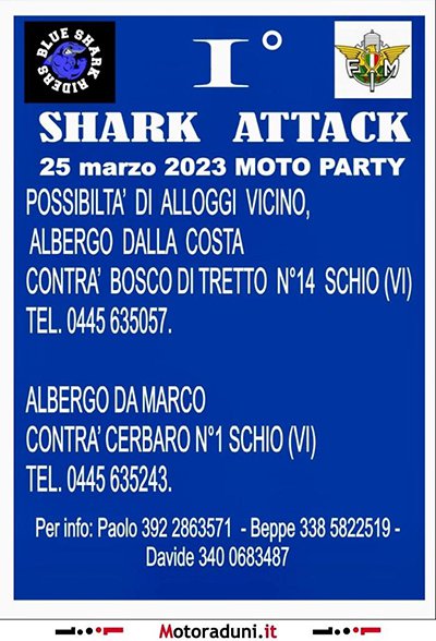 Locandina evento I° SHARK ATTACK