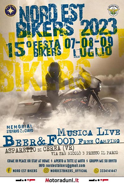 Locandina evento 15° FESTA NORD EST BIKERS