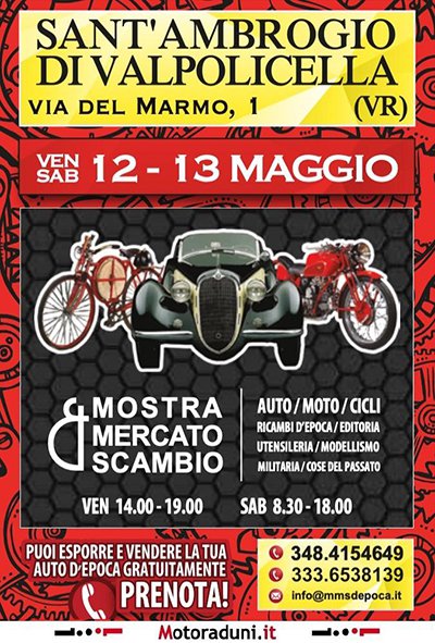 Locandina evento MOSTRA MERCATO E SCAMBIO AUTO MOTO E CICLI D'EPOCA