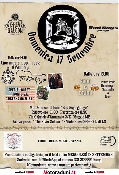 Locandina evento THE RIVER WHEELS