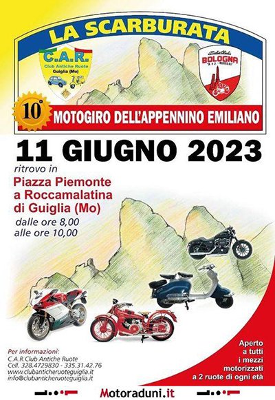 Locandina evento LA SCARBURATA - 10° MOTOGIRO DELL'APPENNINO EMILIANO