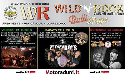 Locandina evento WILD ROCK - BULLI & PUPE