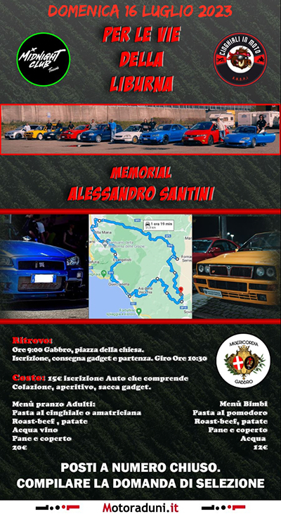 Locandina evento PER LE VIE DELLA LIBURNA