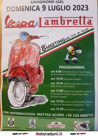 Locandina evento 8° MEETING VESPE & LAMBRETTE NELLA TERRA DEI FIESCHI