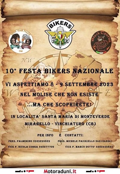 Locandina evento 10° FESTA BIKERS NAZIONALE