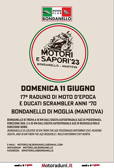 Locandina evento MOTORI E SAPORI '23