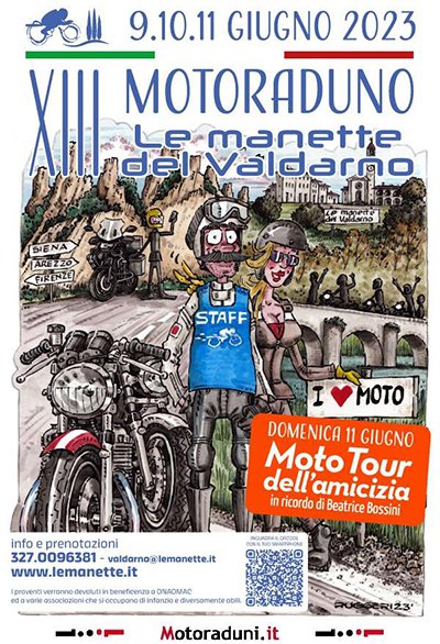 Locandina evento XIII MOTORADUNO LE MANETTE DEL VALDARNO