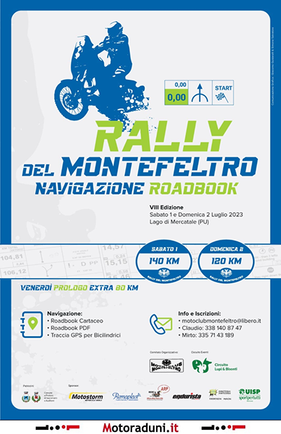 Locandina evento 8° RALLY RAID DEL MONTEFELTRO