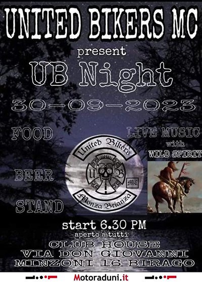 Locandina evento UB NIGHT 2023