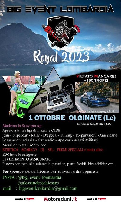 Locandina evento ROYAL 2023