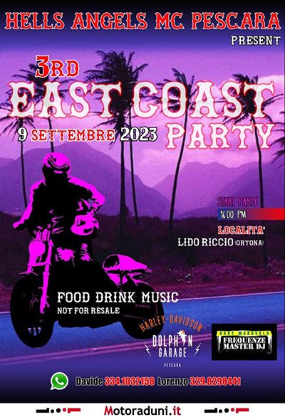 Locandina evento 3° EAST COAST PARTY
