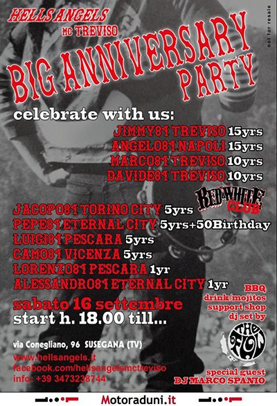 Locandina evento BIG ANNIVERSARY PARTY