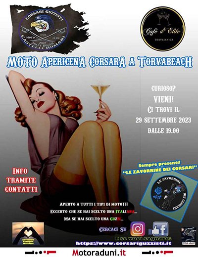 Locandina evento MOTO APERICENA CORSARA