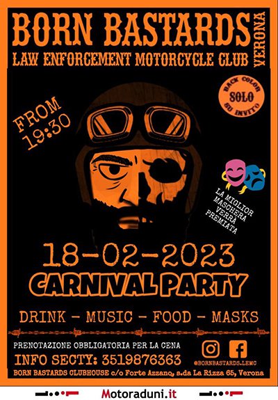 Locandina evento CARNIVAL PARTY