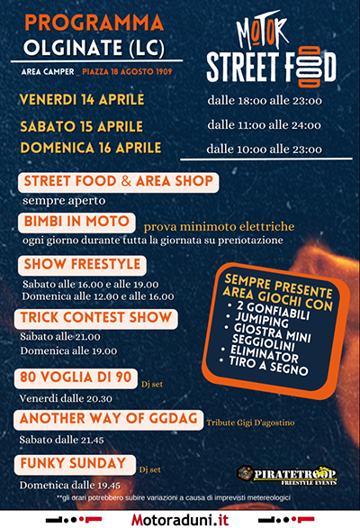 Locandina evento MOTOR STREET FOOD - 1^ TAPPA