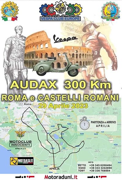 Locandina evento AUDAX 300 KM - ROMA E CASTELLI ROMANI