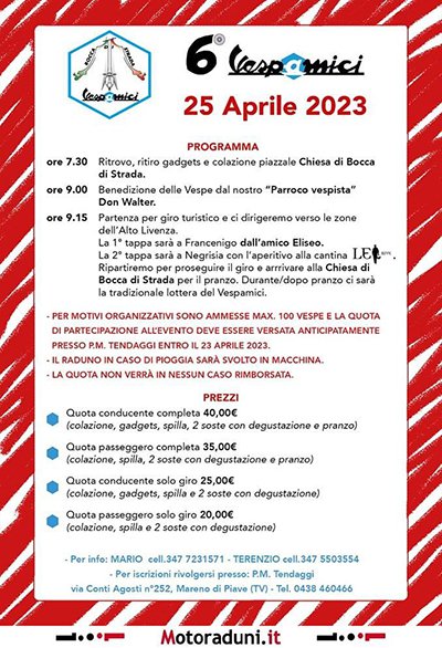 Locandina evento 6° VESPAMICI