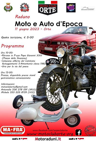 Locandina evento XX° RADUNO AUTO E MOTO D'EPOCA