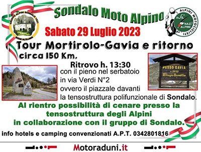 Locandina evento SONDALO MOTO ALPINO!