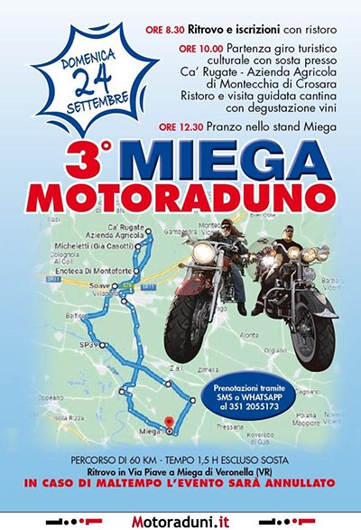 Locandina evento 3° MIEGA MOTORADUNO