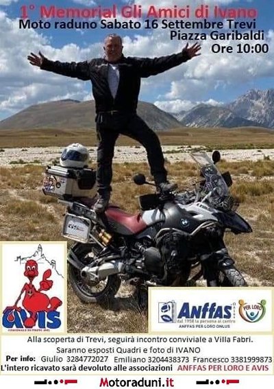Locandina evento 1° MOTORADUNO MEMORIAL GLI AMICI DI IVANO