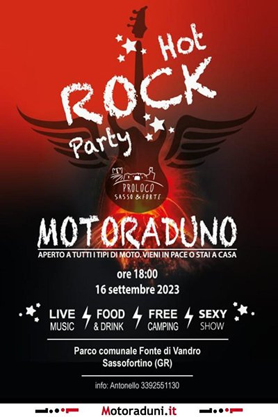 Locandina evento HOT ROCK PARTY