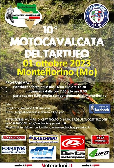 Locandina evento 10° MOTOCAVALCATA DEL TARTUFO