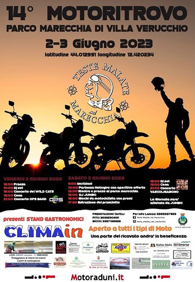Locandina evento 14° MOTORITROVO TESTE MALATE NEL MARECCHIA