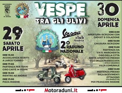 Locandina evento 2° VESPE TRA GLI ULIVI