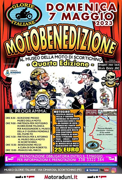 Locandina evento MOTOBENEDIZIONE 4^ EDIZIONE 2023