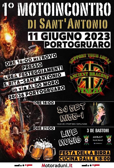 Locandina evento 1° MOTOINCONTRO DI SANT'ANTONIO