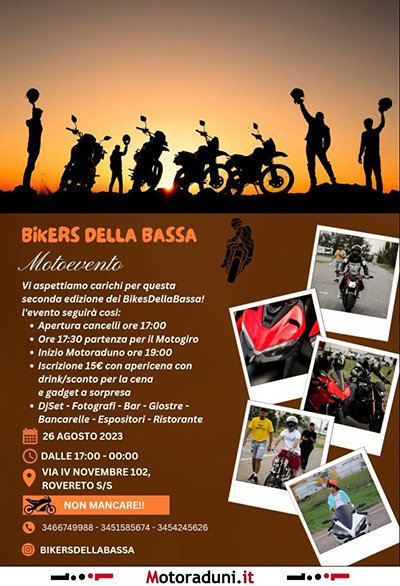 Locandina evento MOTOEVENTO BIKERS DELLA BASSA