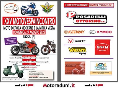 Locandina evento XXV MOTOVESPAINCONTRO