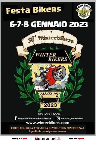 Locandina evento 30° WINTER BIKERS