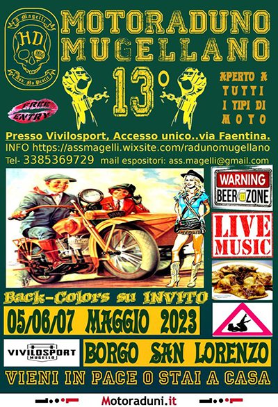Locandina evento 13° MOTORADUNO MUGELLANO
