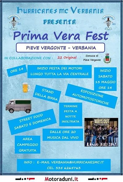 Locandina evento PRIMA VERA FEST